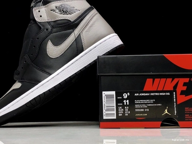 Black Air 555088-013 High Shadow OG Retro Jordan Grey 1 0724